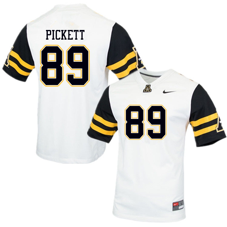 Men #89 Dorian Pickett Appalachian State Mountaineers College Football Jerseys Sale-White